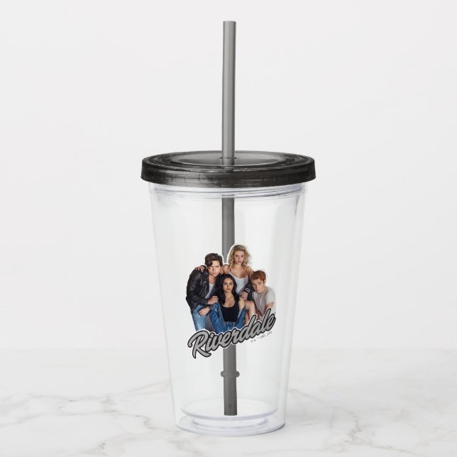 Vaso Acrílico Gráfico del grupo Retro Riverdale (Anverso)