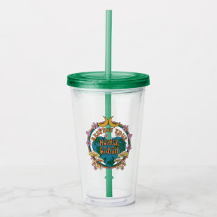 Vaso Acrílico Gráfico retro madre tierra de 70