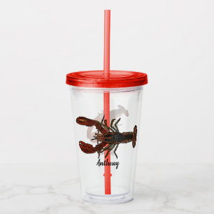 Vaso Acrílico Gráficos de langosta realistas personalizados