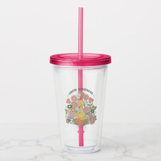 Vaso Acrílico Gran Bird | Grow Kindness Floral Graphic (Anverso)