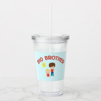 Vaso Acrílico Gran Hermano con Hermana Menor Personalizado