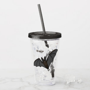 Vaso Acrílico Gran ilustracion de personalizado de murciélagos v