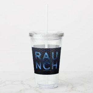 Vaso Acrílico Gran letra azul delgadoJoe de raunch metálico