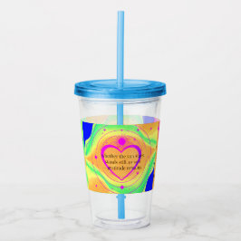 Vaso Acrílico Gratitud Permanece™: Amor & Intención | Inspiració
