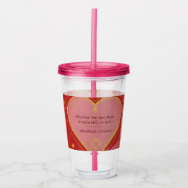 Vaso Acrílico Gratitude Remains™: Momentos Casuales, Gratitud Du