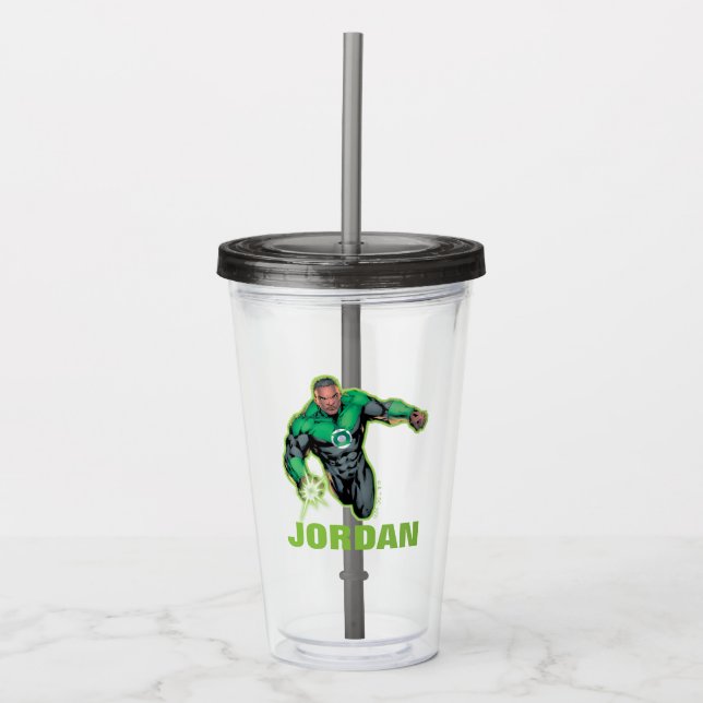Vaso Acrílico Green Lantern John Stewart (Anverso)