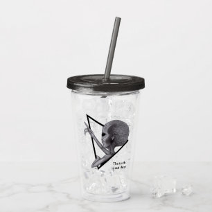 Vaso Acrílico Grey Alien, la verdad está ahí fuera