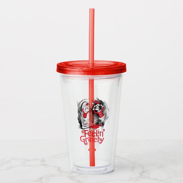 Vaso Acrílico Grinch | Sintiéndose Gruñón (Anverso)
