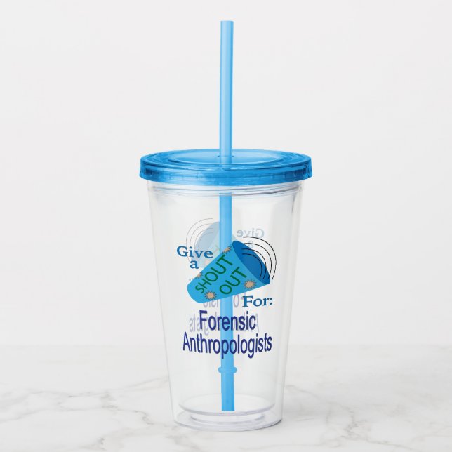 Vaso Acrílico Gritos a los antropólogos forenses (Anverso)