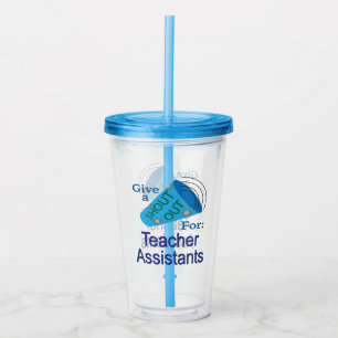 Vaso Acrílico Gritos a los asistentes de profesores