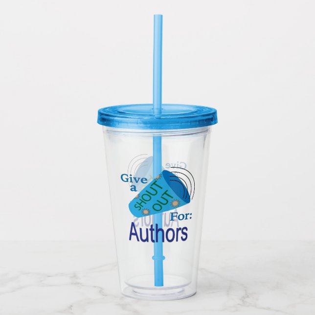 Vaso Acrílico Gritos a los autores (Anverso)