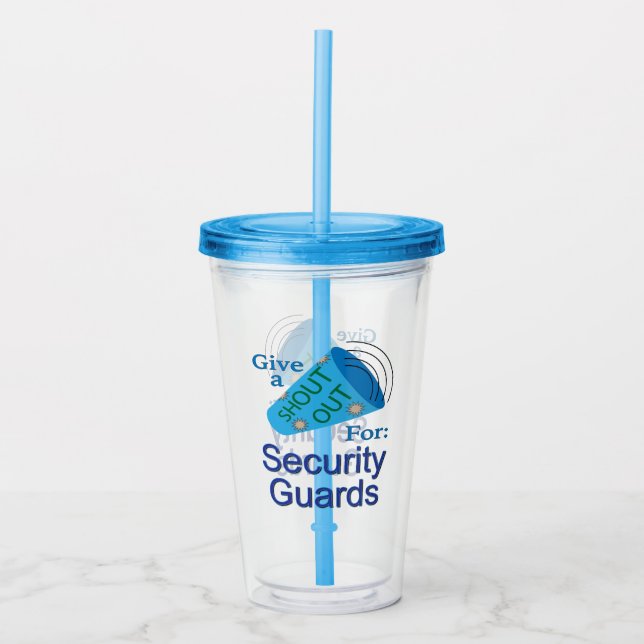 Vaso Acrílico Gritos a los guardias de seguridad (Anverso)