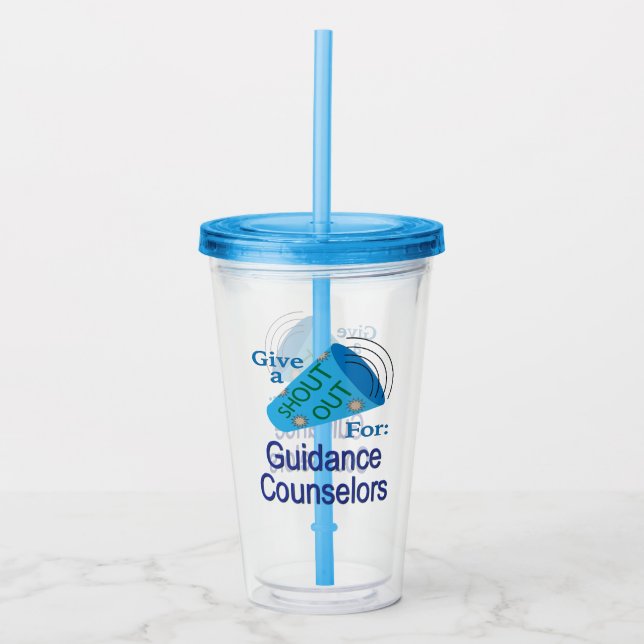 Vaso Acrílico Gritos para consejeros de orientación (Anverso)