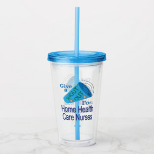 Vaso Acrílico Gritos para enfermeras de atención domiciliaria