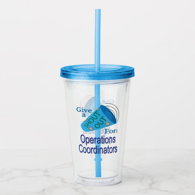 Vaso Acrílico Gritos para los coordinadores de operaciones (Anverso)