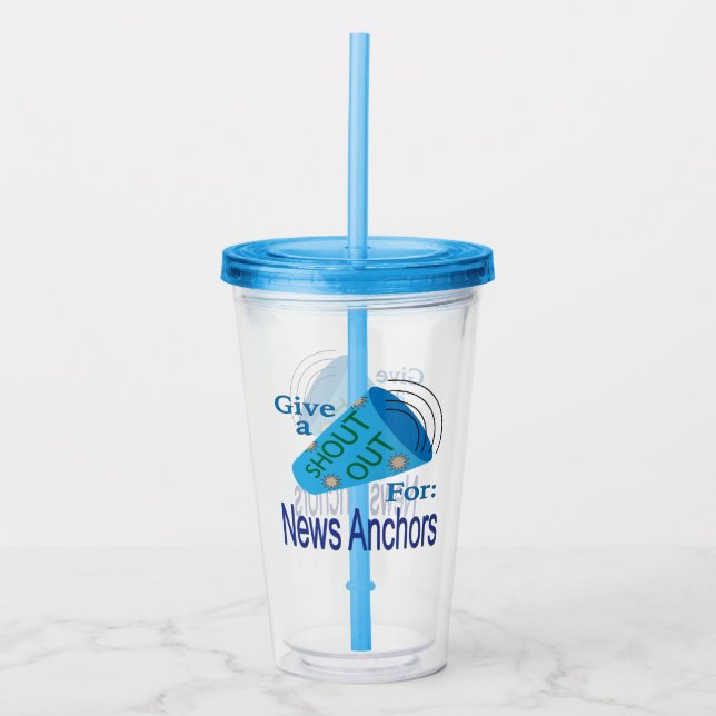 Vaso Acrílico Gritos para los presentadores de noticias (Anverso)