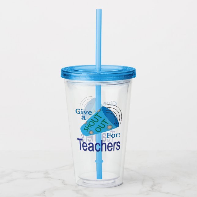 Vaso Acrílico Gritos para los profesores (Anverso)