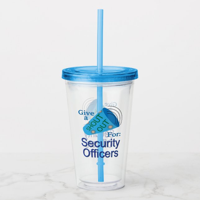 Vaso Acrílico Gritos para los responsables de seguridad (Anverso)