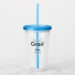 Vaso Acrílico grupo de graduados agregar nombre congrats fecha a