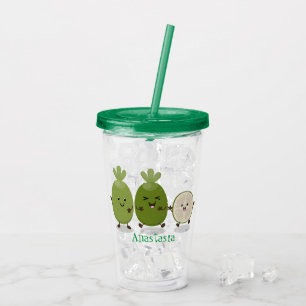 Vaso Acrílico Guayaba feijoa personalizado de piña de cuña ilust