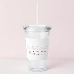 Vaso Acrílico Guion Favor Personalizado para Despedida de Solter