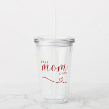 Guión rojo simple "Mejor Mamá de todos los tiempos