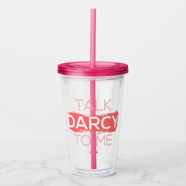 Vaso Acrílico Hable Darcy Conmigo (Anverso)