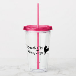 Vaso Acrílico Hablo Chi Idioma Tumbler acrílico