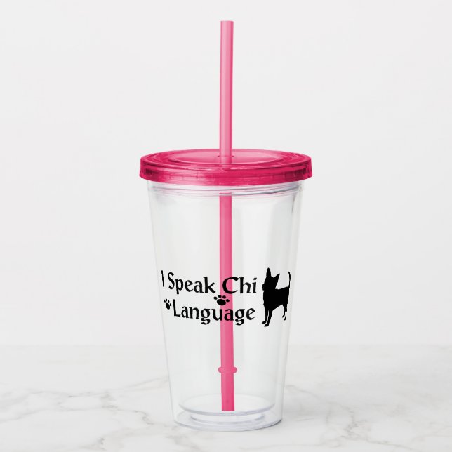 Vaso Acrílico Hablo Chi Idioma Tumbler acrílico (Anverso)
