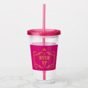 Vaso Acrílico Hacerlo arriba Lenguaje de país más fino rosa