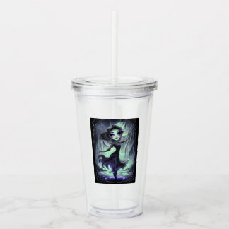 Vaso Acrílico Hada de Encantamiento Gótico