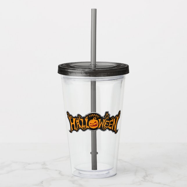 Vaso Acrílico  Halloween  (Anverso)