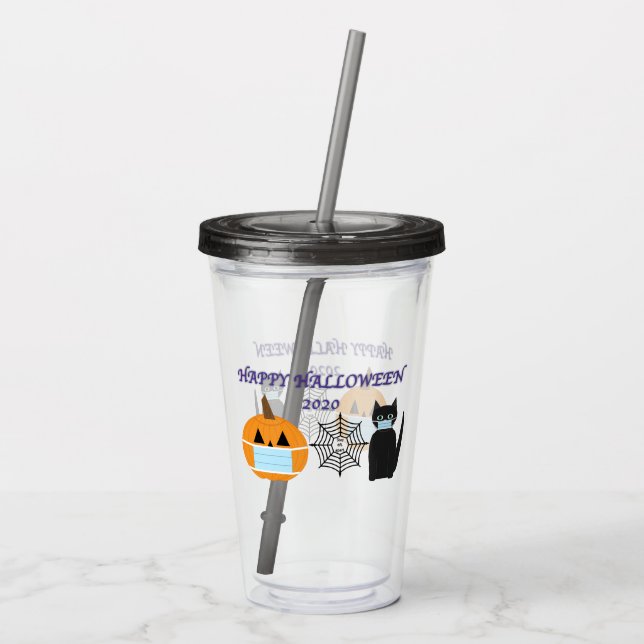 Vaso Acrílico Halloween 2020 (Reverso)