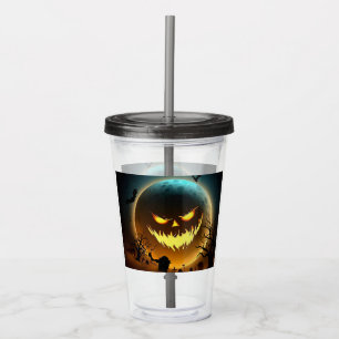 Vaso Acrílico Halloween/calabaza/luna/otoño