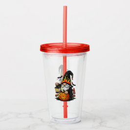 Vaso Acrílico Halloween Gnome Acrylic Tumbler