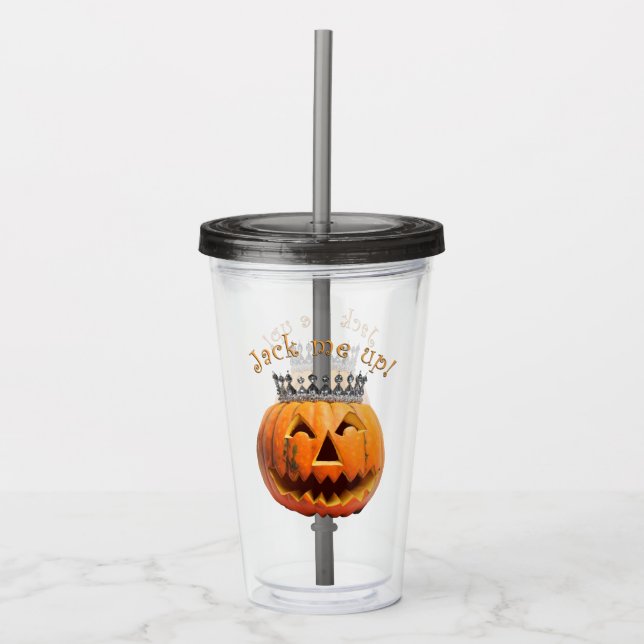 Vaso Acrílico Halloween "Jack Me Up" (Anverso)
