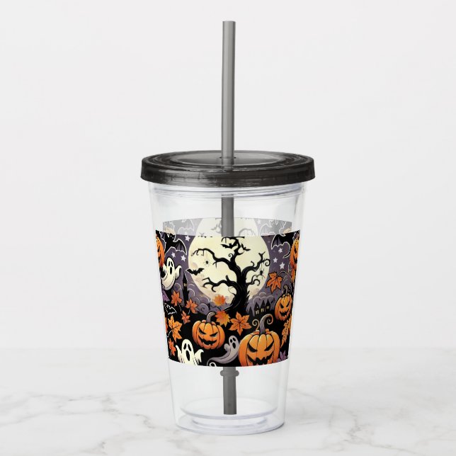 Vaso Acrílico Halloween/otoño/otoño (Anverso)
