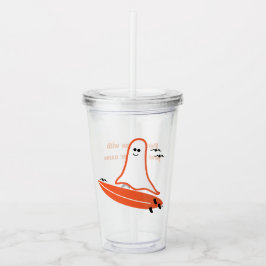 Vaso Acrílico Halloween Surfer Ghost Black