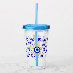 Vaso Acrílico Hamsa Evil Eye