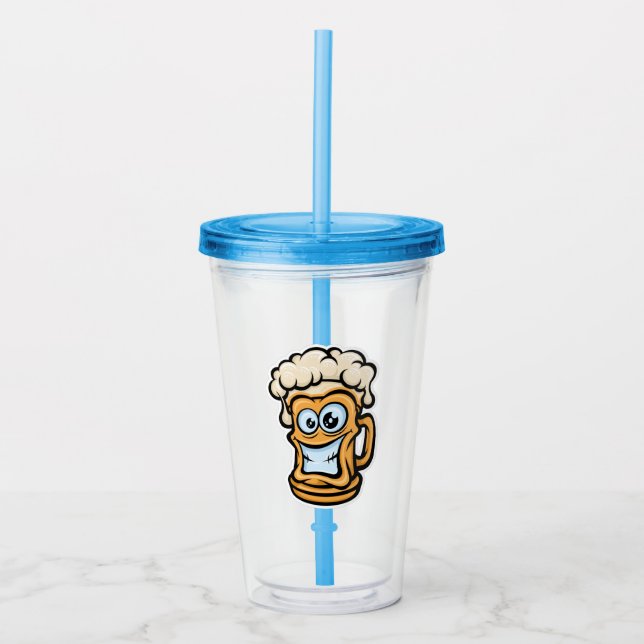 Vaso Acrílico Happy Beer Mug, Personalizado Style (Anverso)