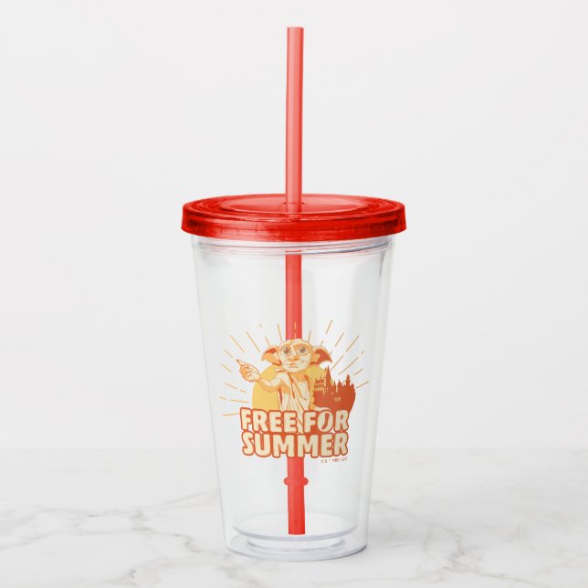 Vaso Acrílico HARRY POTTER™ | Dobby Libre Para Verano (Anverso)