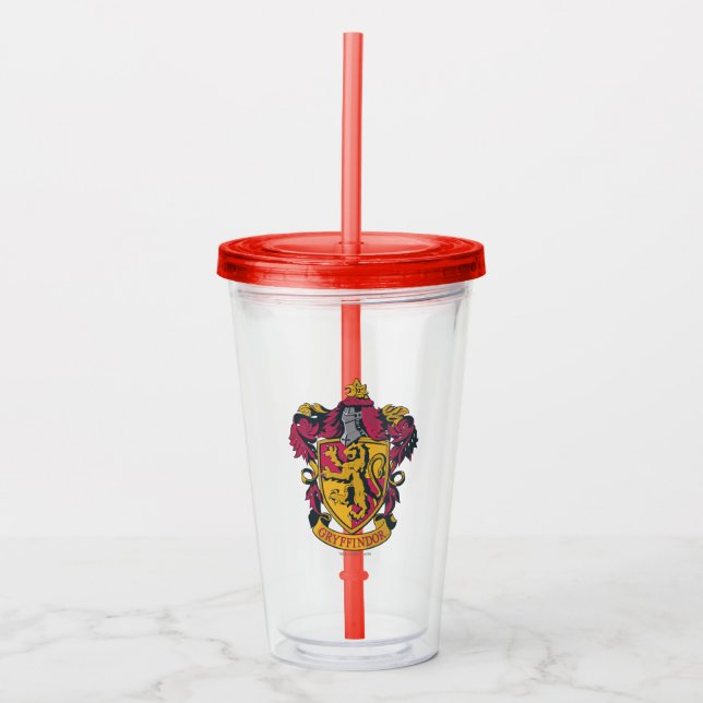 Vaso Acrílico Harry Potter| Escudo Gryffindor House (Anverso)