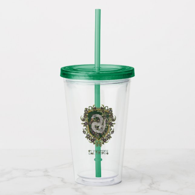 Vaso Acrílico HARRY POTTER™ | Escudo SLYTHERIN™ (Anverso)