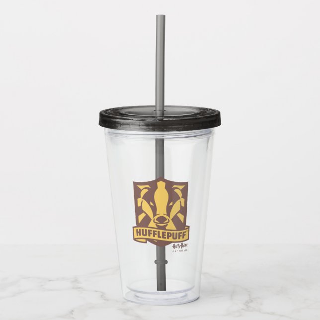 Vaso Acrílico HARRY POTTER™ | Escudo Summer Magic HUFFLEPUFF™ (Anverso)