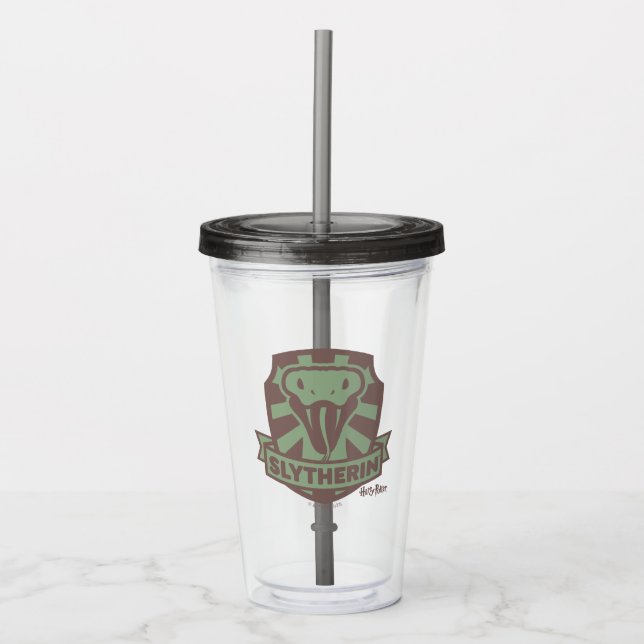 Vaso Acrílico HARRY POTTER™ | Escudo Summer Magic SLYTHERIN™ (Anverso)