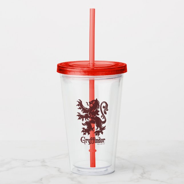 Vaso Acrílico Harry Potter | Gráfico del León de Gryffindor (Anverso)