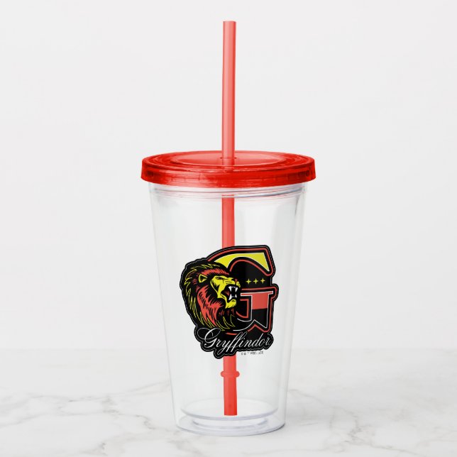 Vaso Acrílico HARRY POTTER™ | GRYFFINDOR™ Athletic Badge (Anverso)
