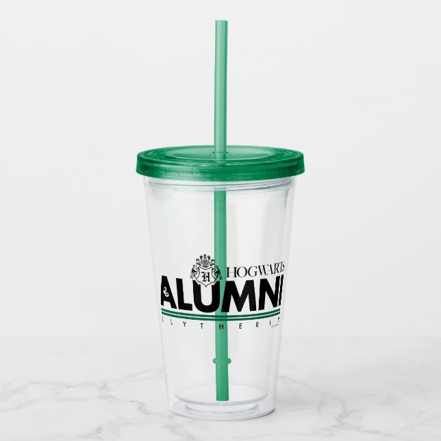 Vaso Acrílico Harry Potter | HOGWARTS™ Alumni SLYTHERIN™ (Anverso)