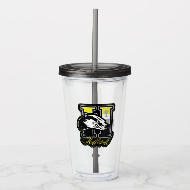 Vaso Acrílico HARRY POTTER™ | HUFFLEPUFF™ Badge atlético (Anverso)