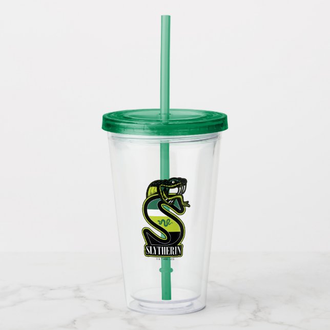 Vaso Acrílico HARRY POTTER™ | Insignia deportiva SLYTHERIN™ (Anverso)